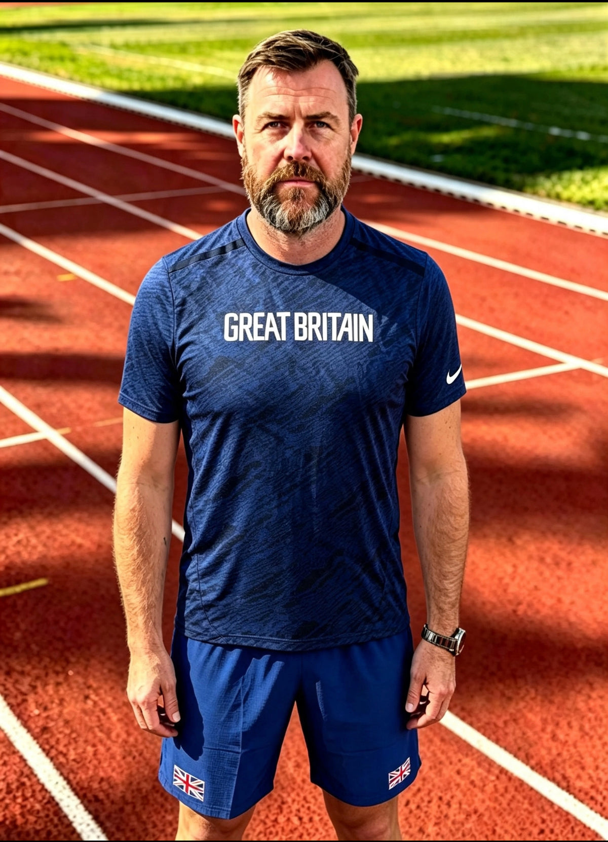 Men's Navy print GB Dri Fit tee shirt - Buy One Get One FREE