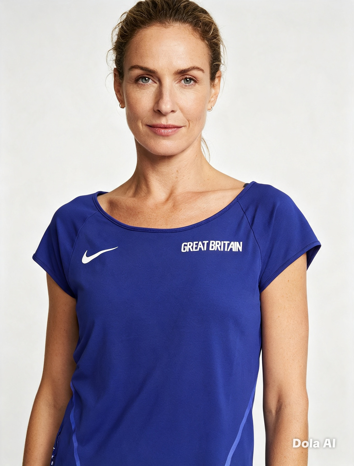 Ladies Nike Great Britain Dri Fit Tee Blue - Buy one get one free - only £15