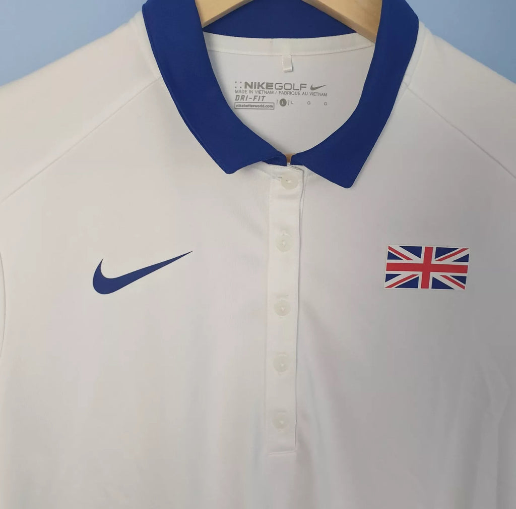 Ladies GB White Tech Dri Fit Polo Shirt less than HALF PRICE only £6