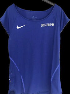 Ladies Nike Great Britain Dri Fit Tee Blue - LESS THAN HALF PRICE!